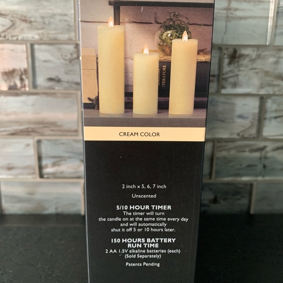 Flameless Candles Set of 3 - Picture 5 of 6